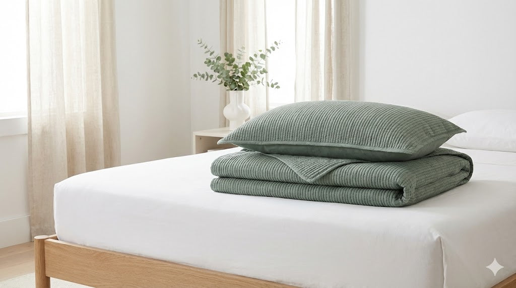 COTTON VOILE MADDIE CHANNEL STITCH EURO SHAM
