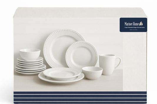Capri Beaded Edge 4 Piece Bowl Set