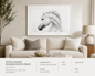 WHITE HORSE FRAMED PHOTO PRINT