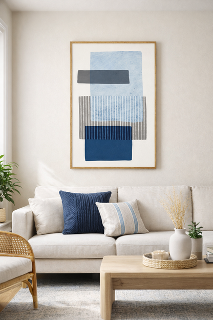 Wall Art - Colored Squares Framed Art