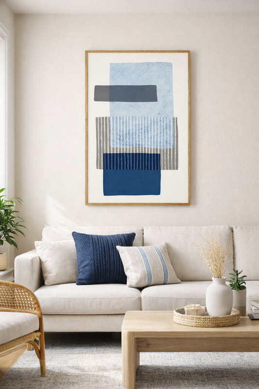 Wall Art - Colored Squares Framed Art