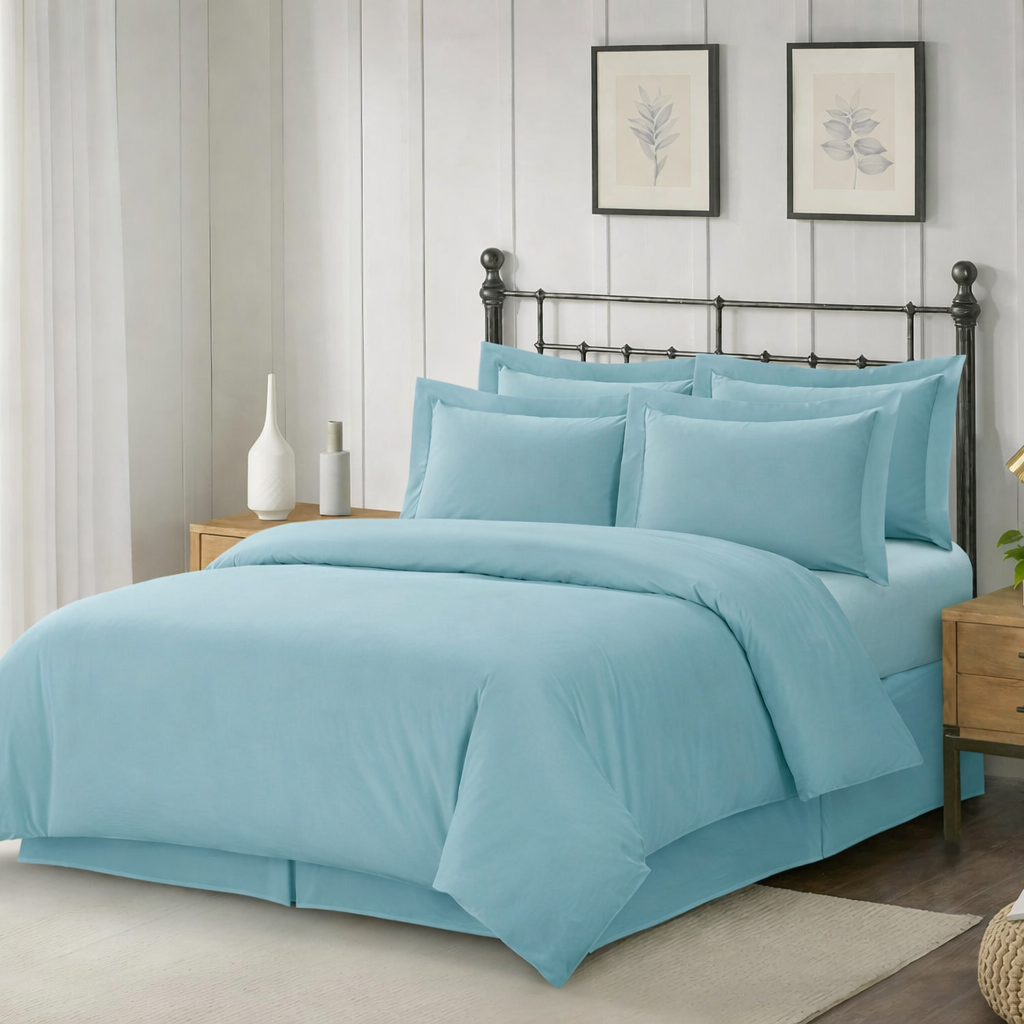 T300 Solid Cotton Duvet Set
