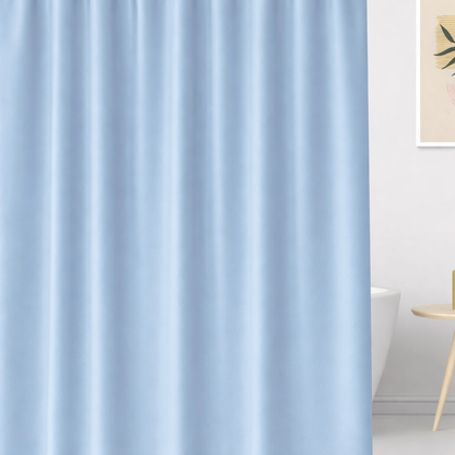 SOLID WATERPROOF EMBOSSED SHOWER CURTAIN