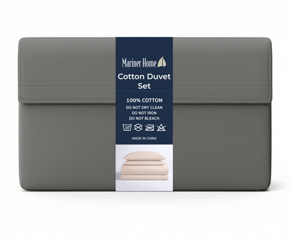 T300 Solid Cotton Duvet Set