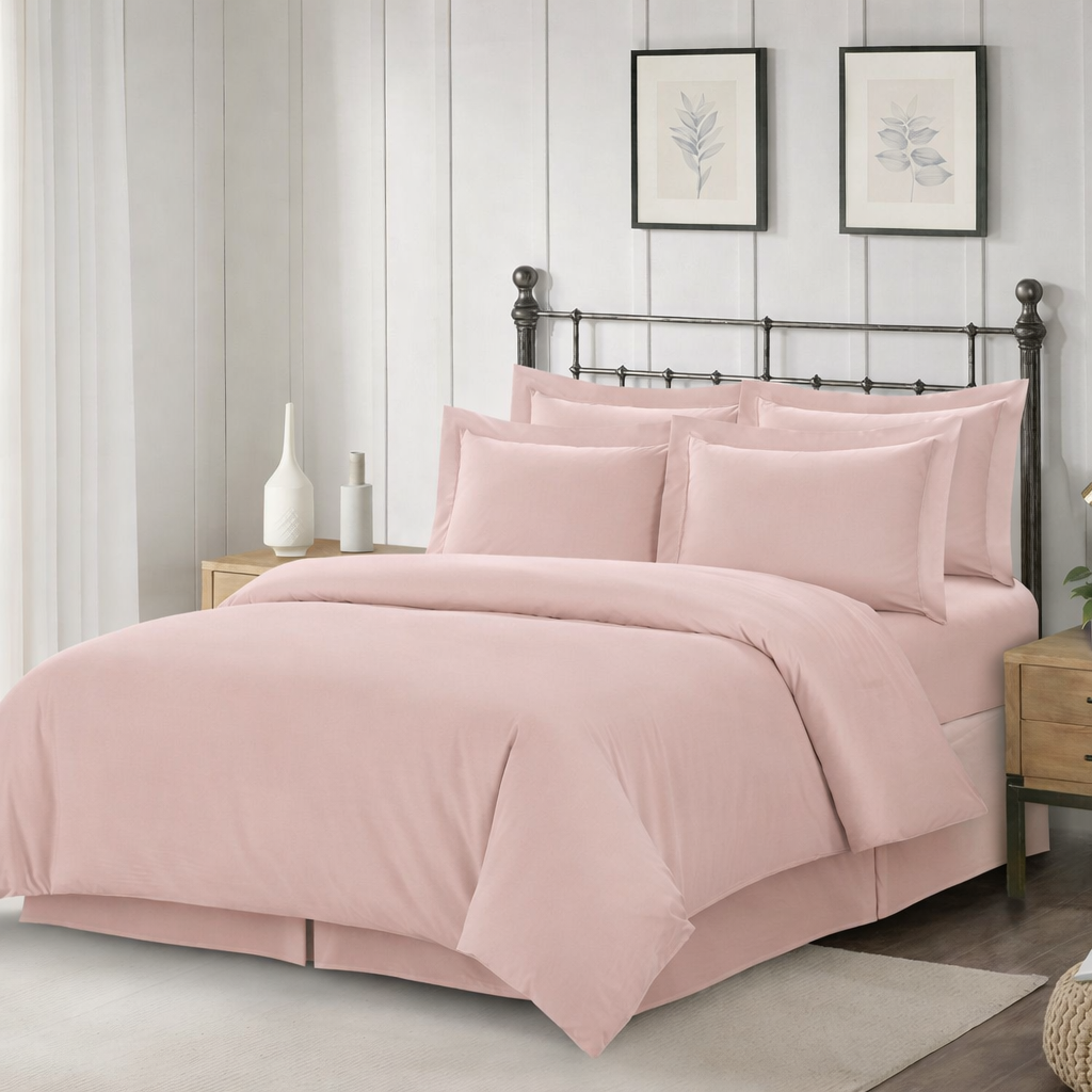 T300 Solid Cotton Duvet Set