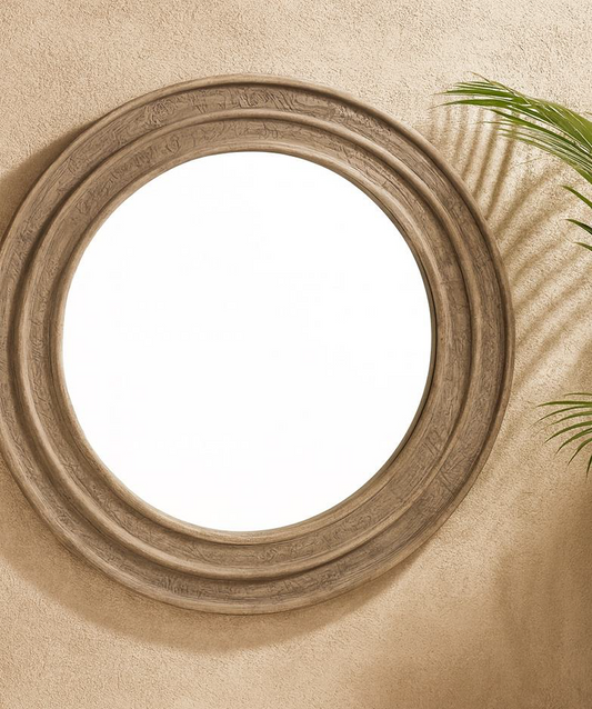 EMBOSSED ROUND MIRROR