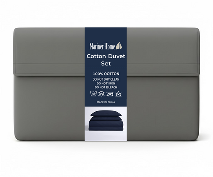T300 Solid Cotton Duvet Set