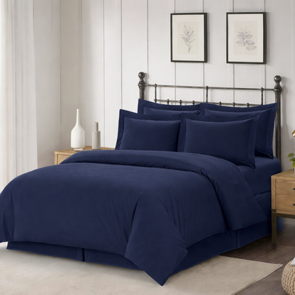 T300 Solid Cotton Duvet Set