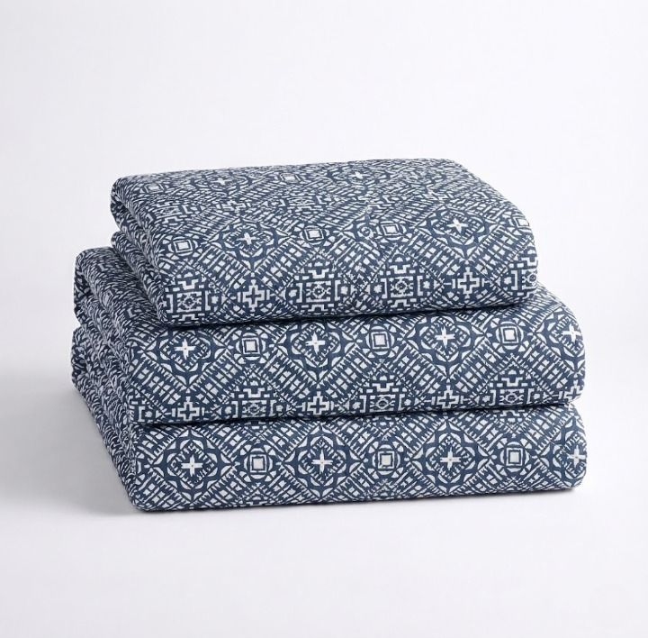 Matelass Quilt Set Ð Medallion Print