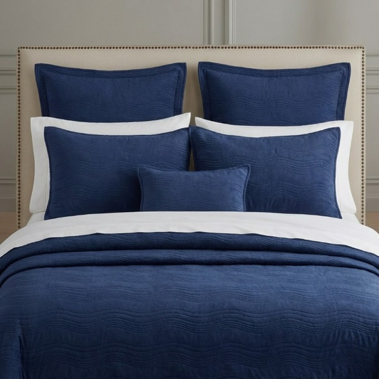 Wave Quilting Cotton Euro Sham