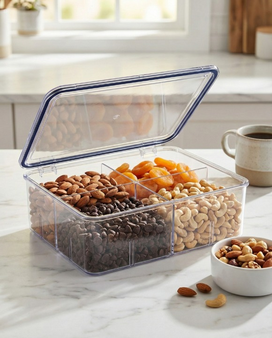 Flip Cover Multi-Compartment Storage Box