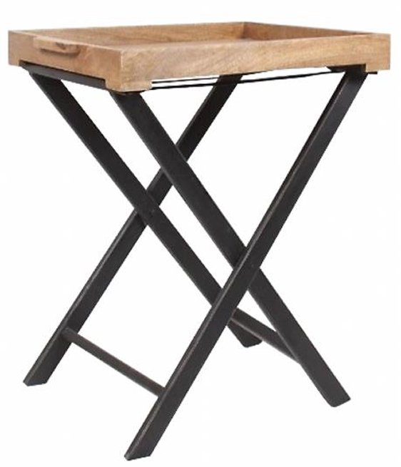 FOLDING CROSS LEG SIDE TRAY TABLE