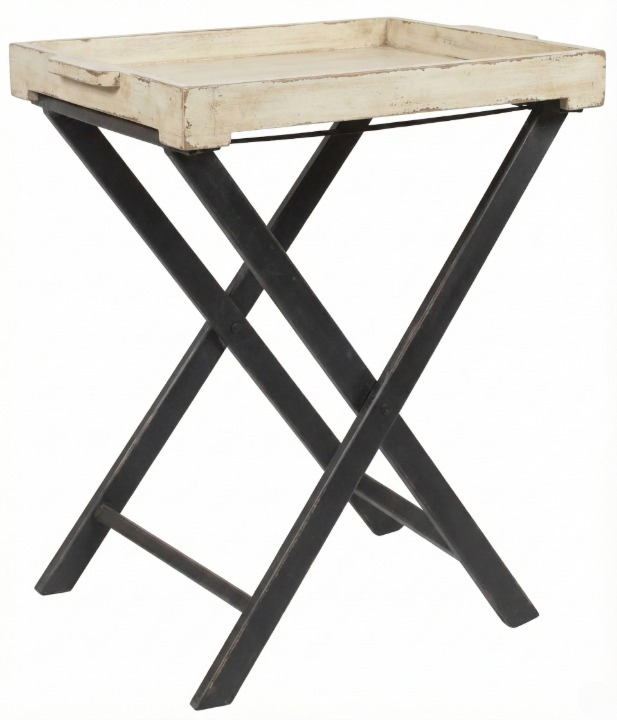 FOLDING CROSS LEG SIDE TRAY TABLE