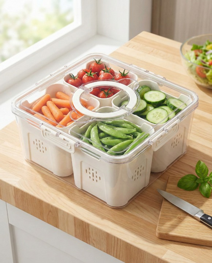 FOUR COMPARTMENTS PORTABLE WATERPROOF CRISPER
