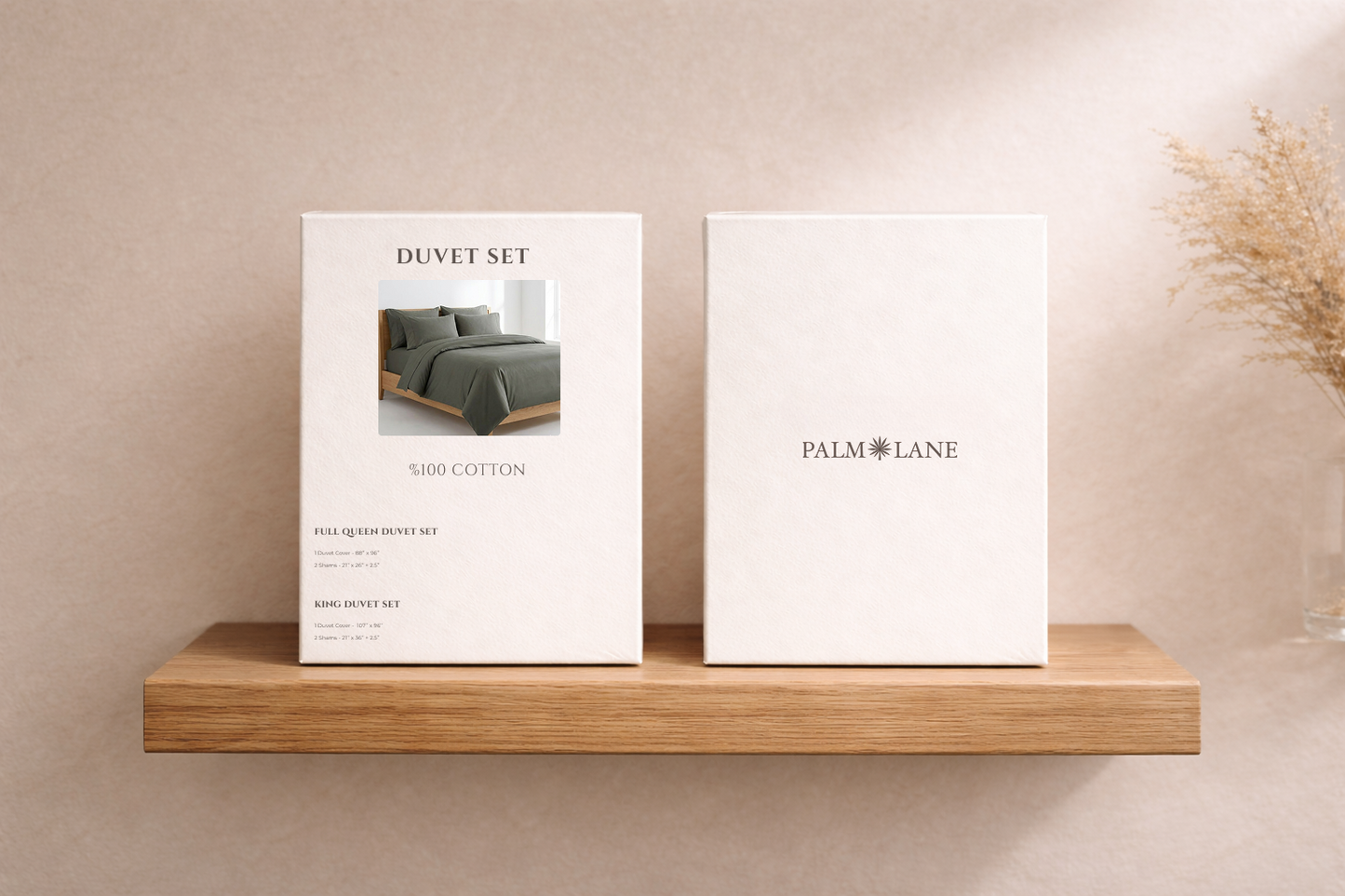 PALM LANE T400 SOLID DUVET COVER SET