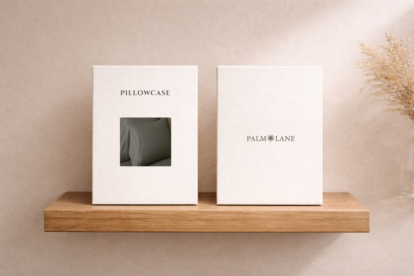 PALM LANE T400 SOLID PILLOW CASE PAIR