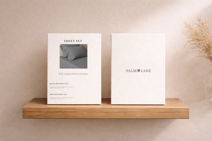 COTTON LINEN BLEND SLD SHEET SET