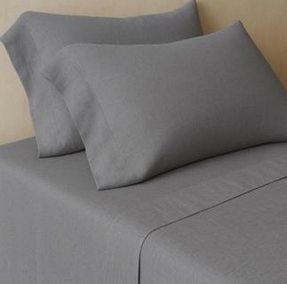 COTTON LINEN BLEND SLD SHEET SET