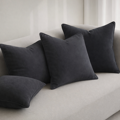 MH VELVET PIPPED VELVET CUSHION