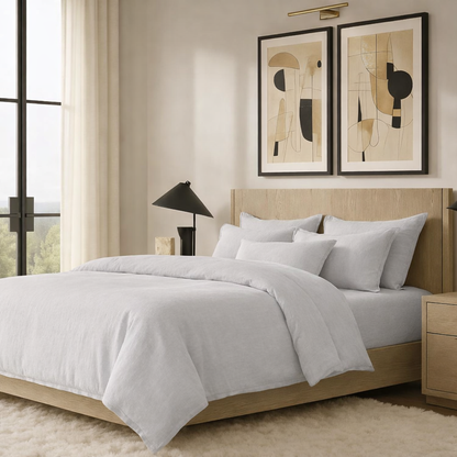 COTTON LINEN BLEND SLD DUVET SET