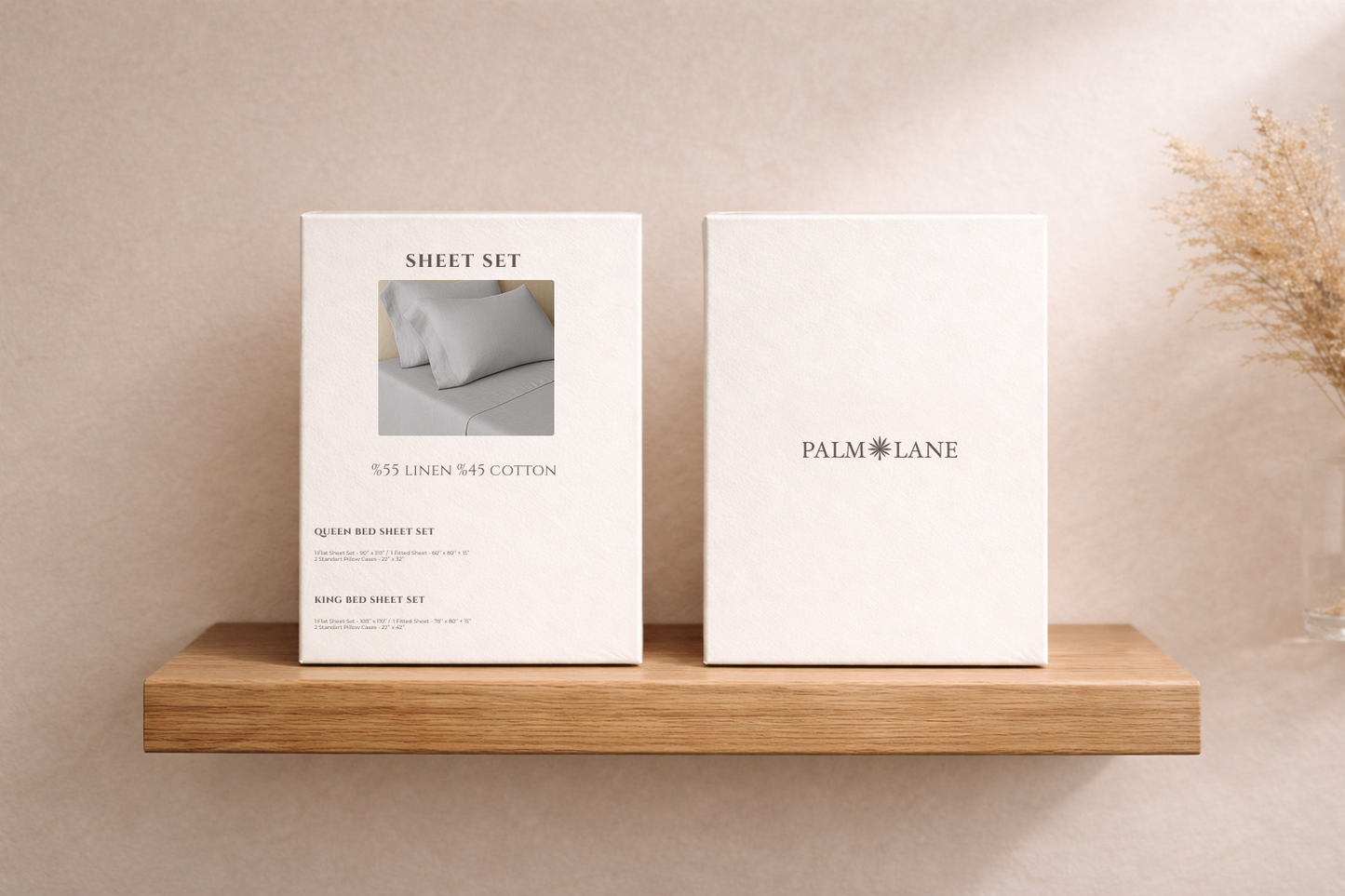 COTTON LINEN BLEND SLD SHEET SET