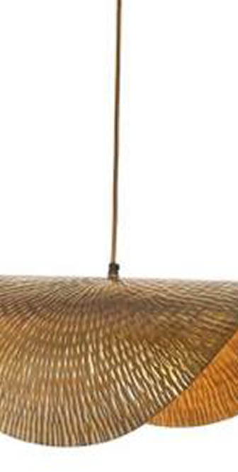 HAMMERED METAL HANGING LAMP