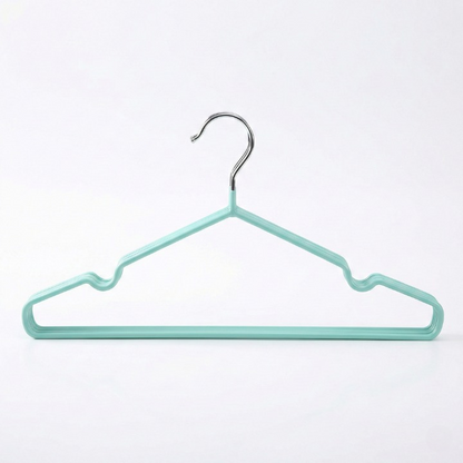 PVC Coated Shirt Hanger with Bar - 10PC