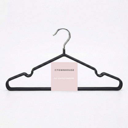 PVC Coated Trouser Hanger with Clips - 5PC