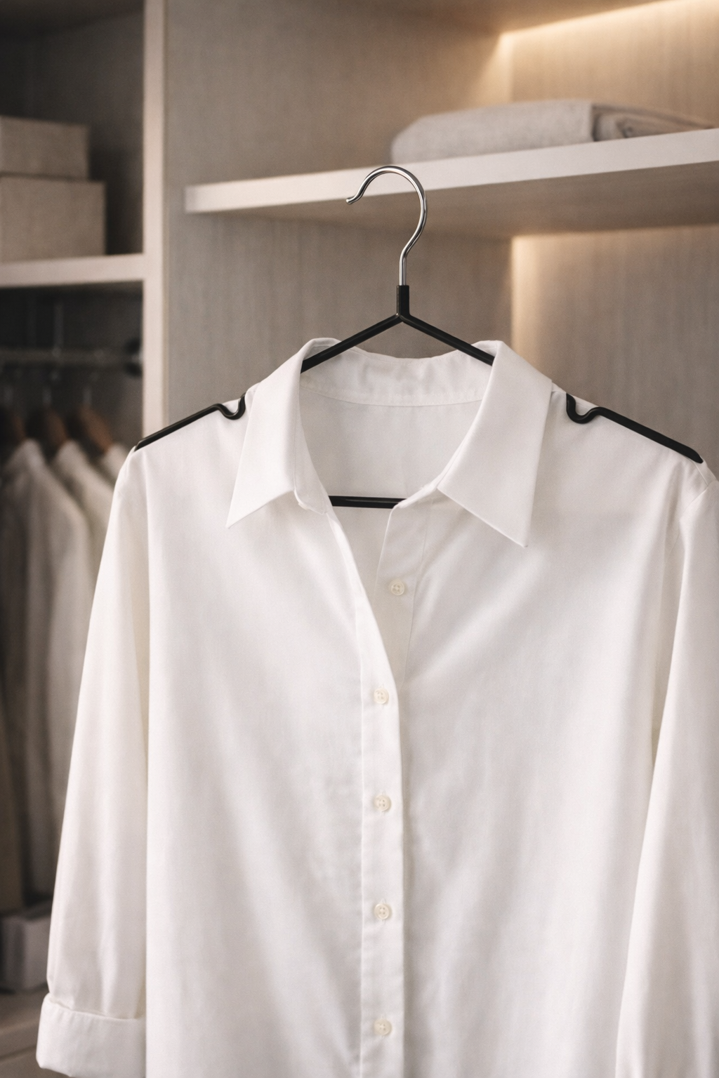 PVC Coated Shirt Hanger with Bar - 10PC
