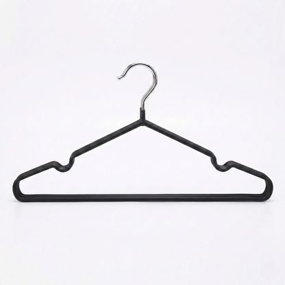 PVC Coated Shirt Hanger with Clips - 5PC