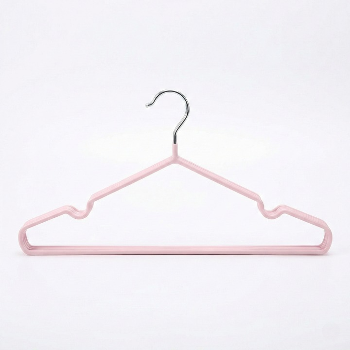 PVC Coated Trouser Hanger with Clips - 5PC