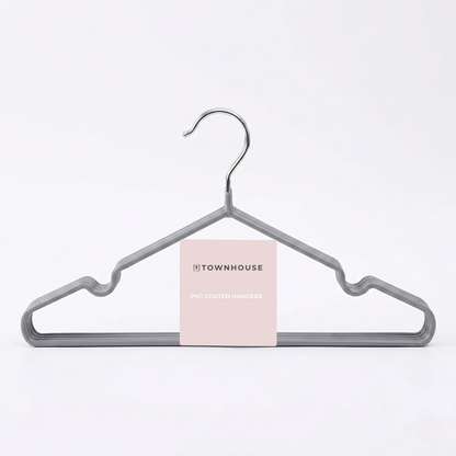 PVC Coated Trouser Hanger with Clips - 5PC