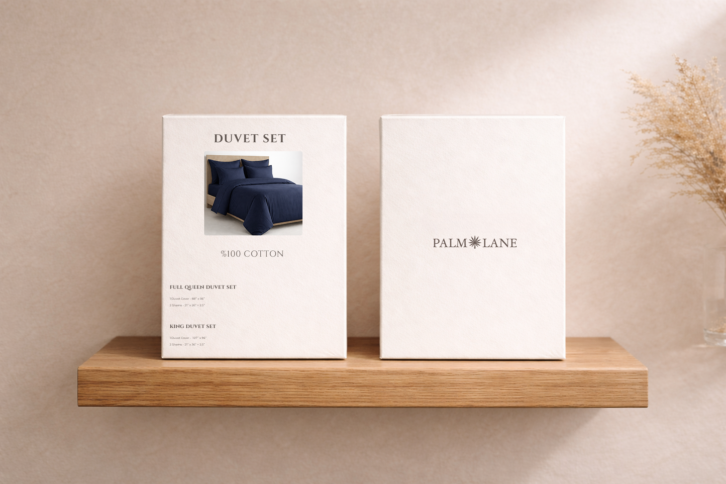 PALM LANE T400 SOLID DUVET COVER SET