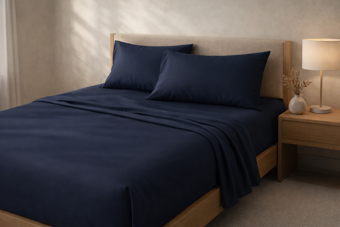 PALM LANE T400 SOLID PILLOW CASE PAIR