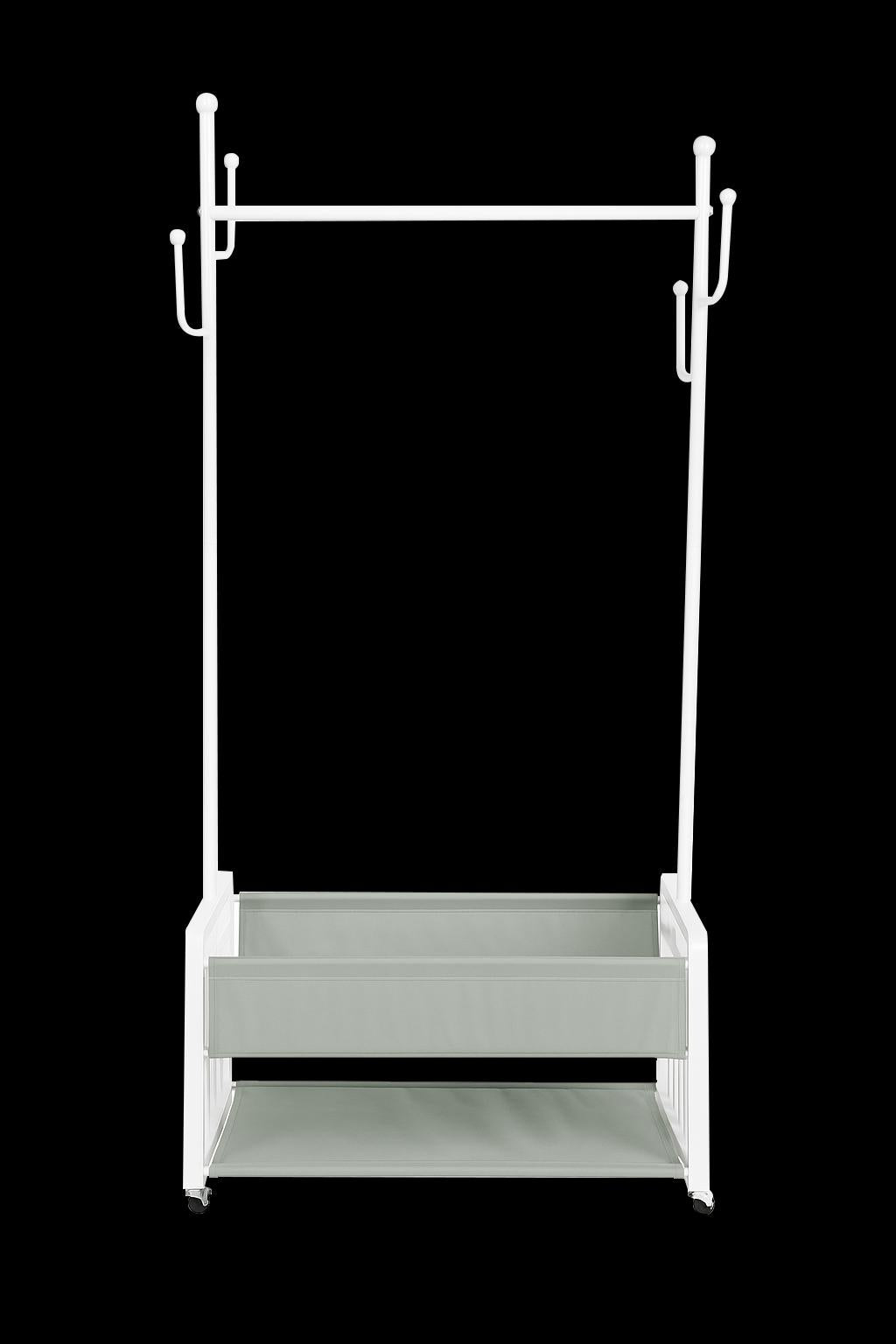Clothing Rack On Wheels With Pu Shelf
