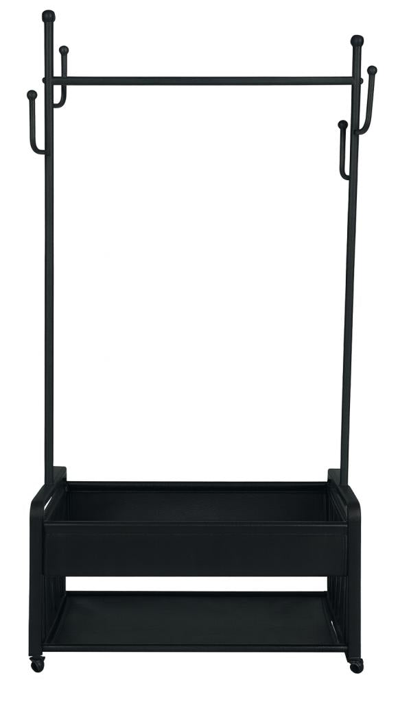Clothing Rack On Wheels With Pu Shelf