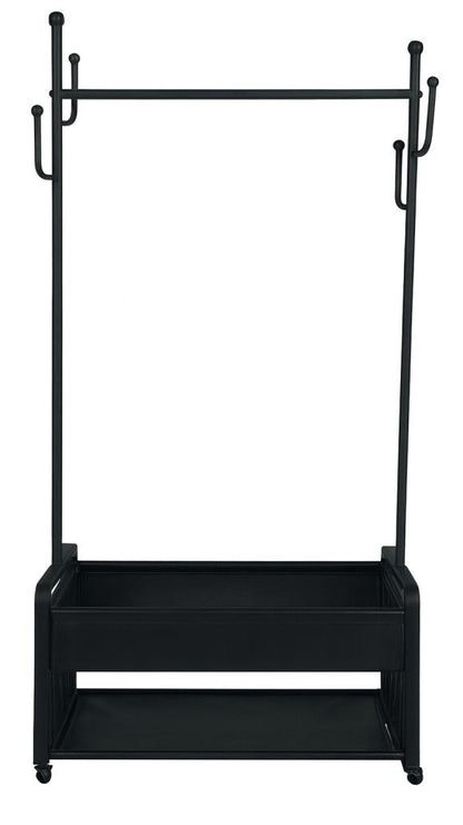 Clothing Rack On Wheels With Pu Shelf