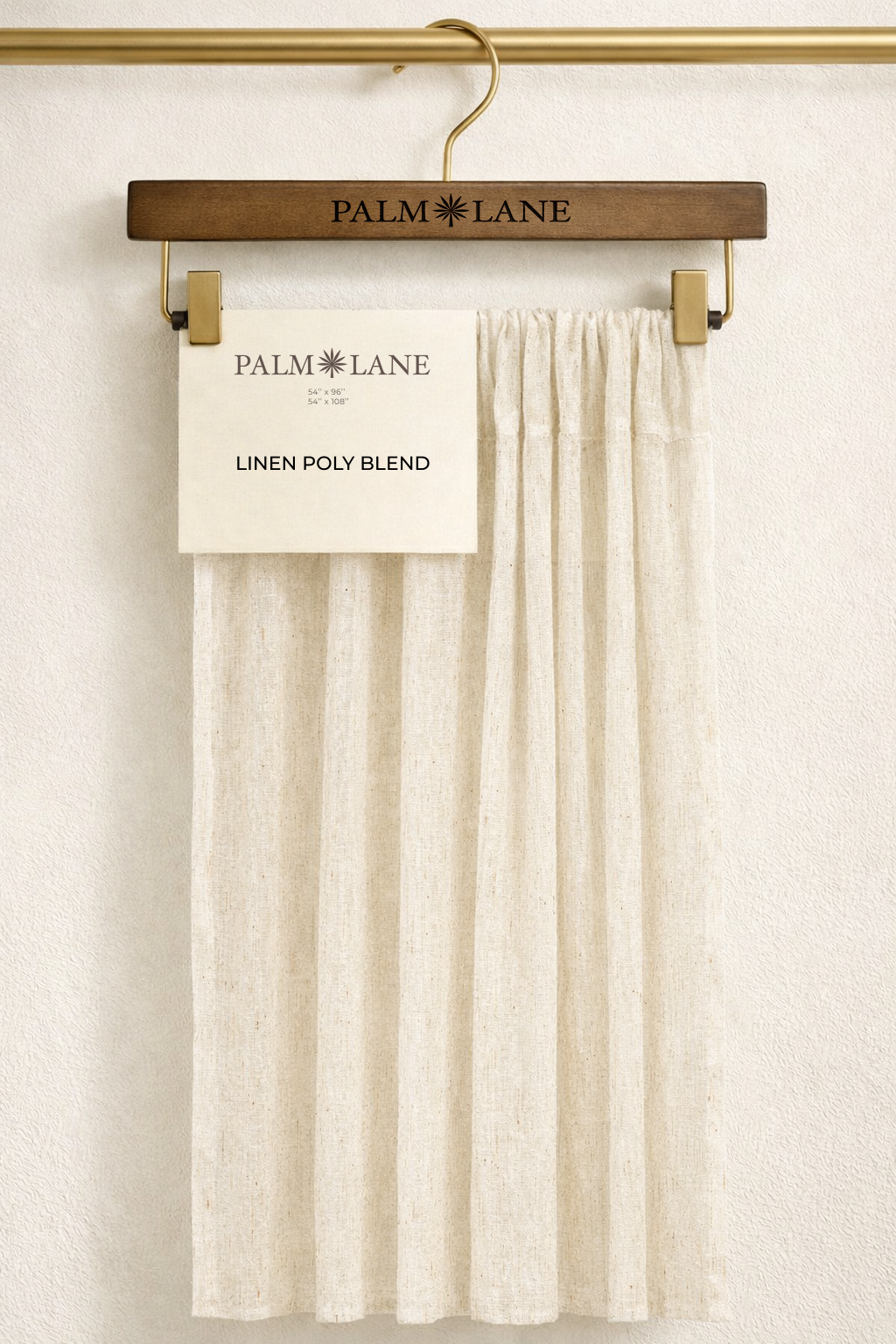 LINEN BLEND ROD POCKET TOP SHEER PANEL