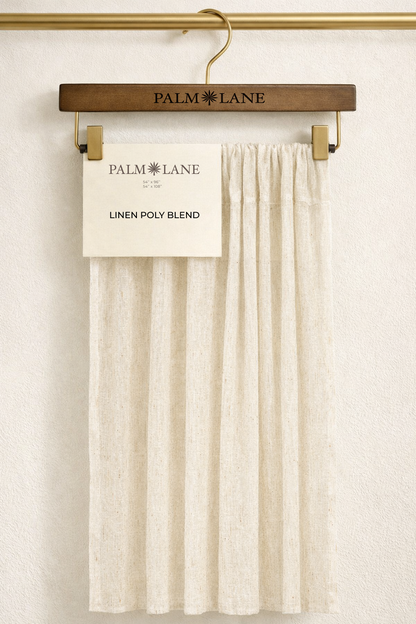 LINEN BLEND ROD POCKET TOP SHEER PANEL