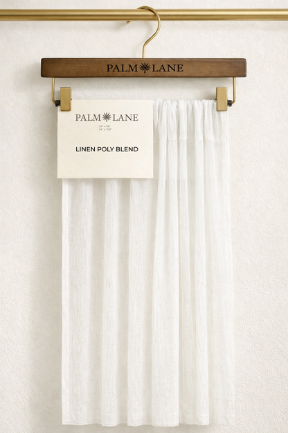 LINEN BLEND ROD POCKET TOP SHEER PANEL