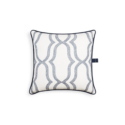 WAVY LATTICE EMBROIDERY DEC CUSHION