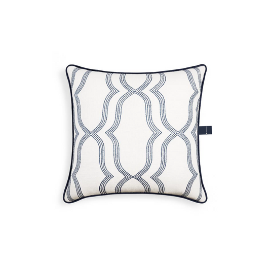 WAVY LATTICE EMBROIDERY DEC CUSHION