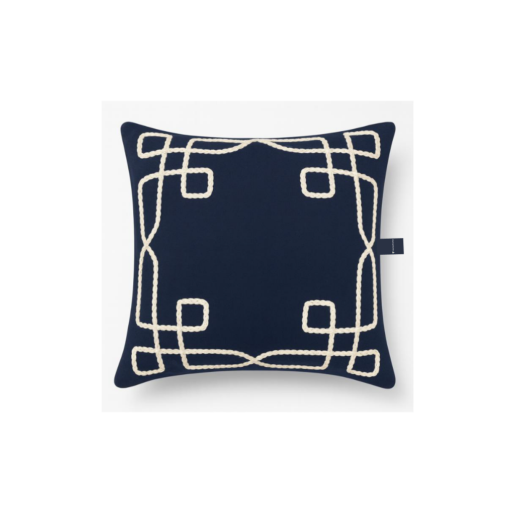 SQUARE LINK EMBROIDERY DEC CUSHION