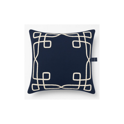 SQUARE LINK EMBROIDERY DEC CUSHION