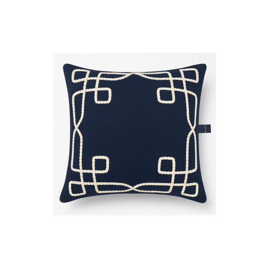 SQUARE LINK EMBROIDERY DEC CUSHION