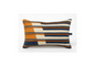 STRIPED CHENILLE EMBROIDERY DEC CUSHION