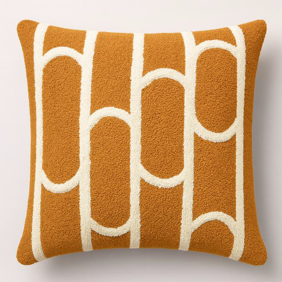 TUFTED DIAMOND EMBROIDERY DEC CUSHION