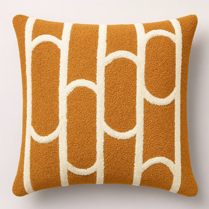 TUFTED DIAMOND EMBROIDERY DEC CUSHION