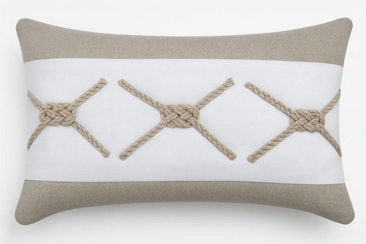 CROSSED JUTE CORD DEC CUSHION