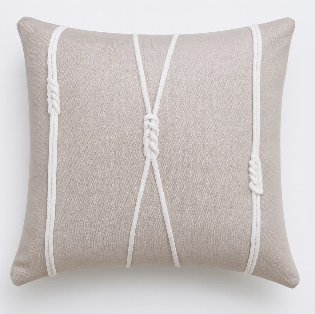 SHELL MOTIF BEAD APPLIQUE DEC CUSHION